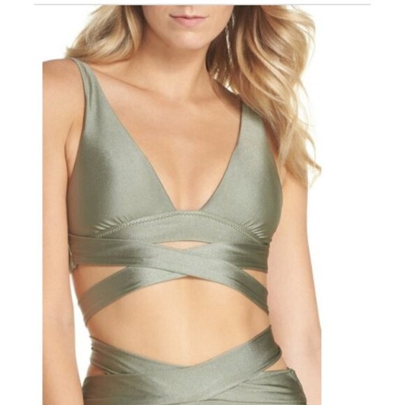 BECCA Other - Becca Womens $78 Ballerina Swim Bikini Top Green Size S